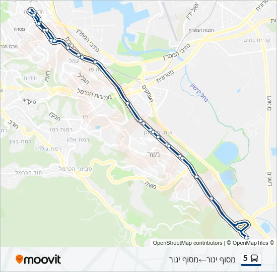 5 Bus Line Map