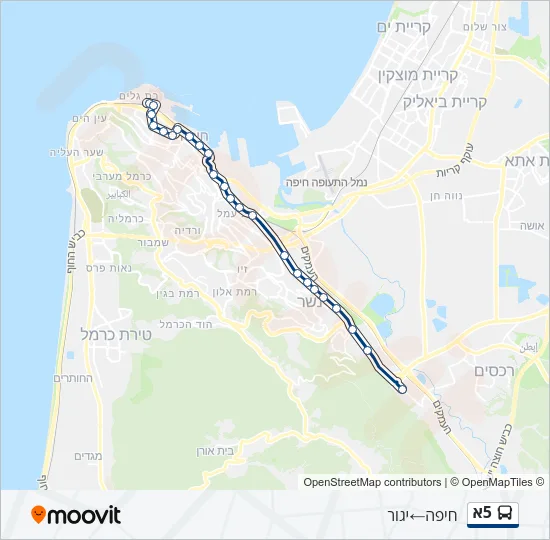 5א Bus Line Map