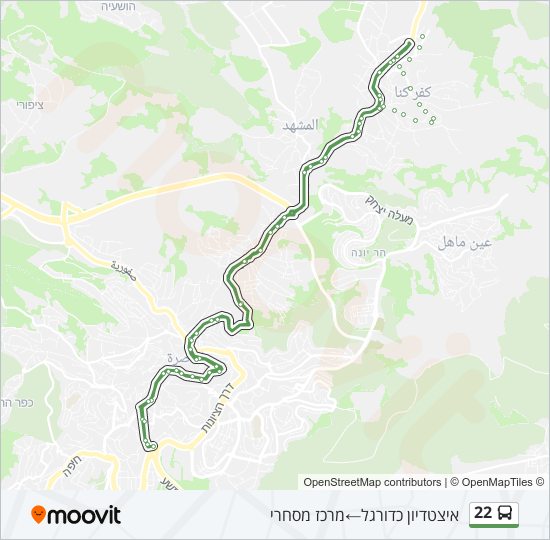 Автобус 22: карта маршрута