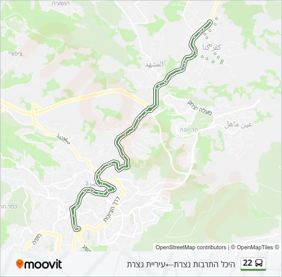 22 Bus Line Map