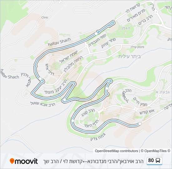 80 Bus Line Map