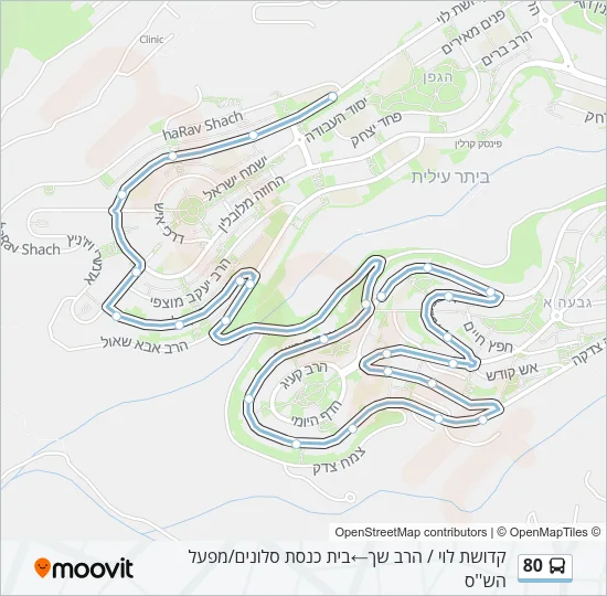 80 Bus Line Map