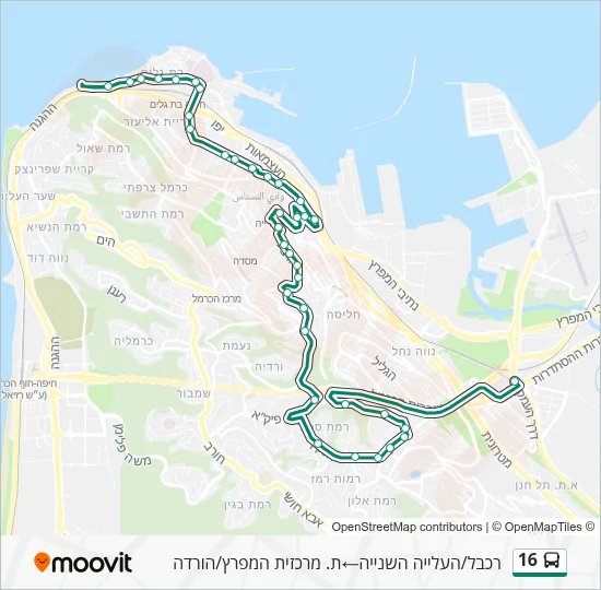 16 Bus Line Map