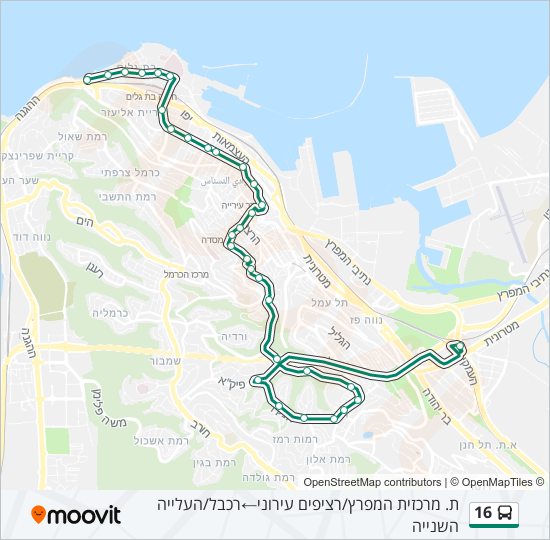 16 bus Line Map