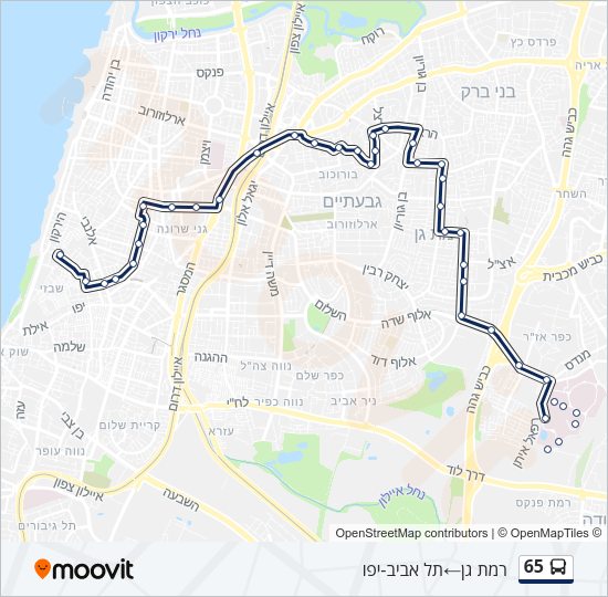 65 Bus Line Map