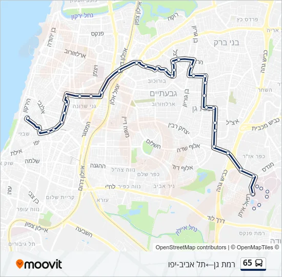 65 Bus Line Map
