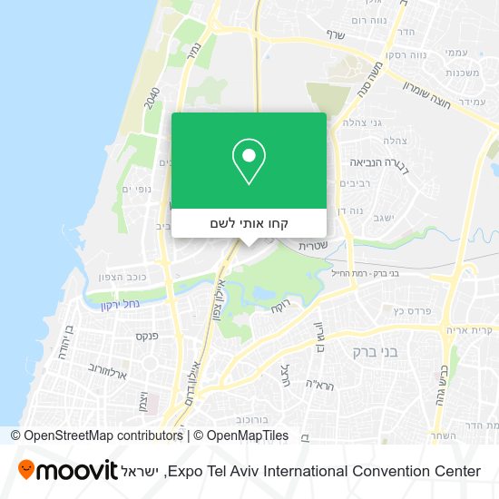 מפת Expo Tel Aviv International Convention Center