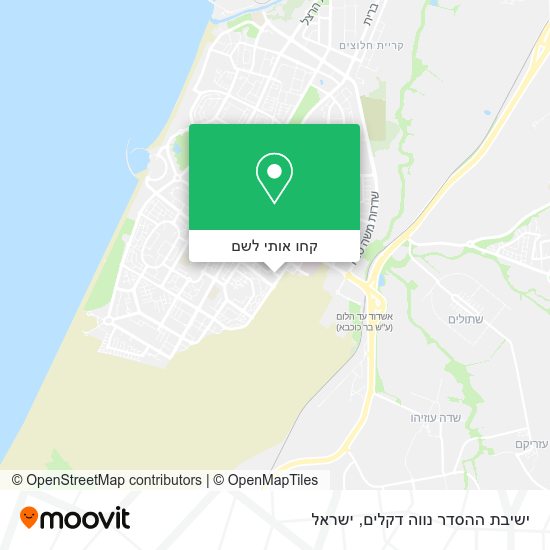 מפת ישיבת ההסדר נווה דקלים