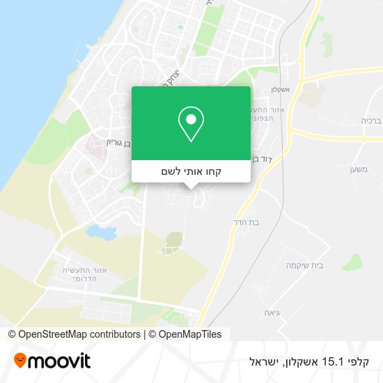 מפת קלפי 15.1 אשקלון