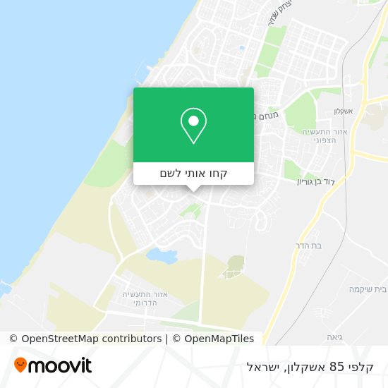 מפת קלפי 85 אשקלון