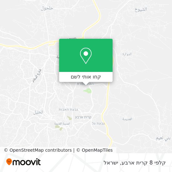 מפת קלפי 8 קרית ארבע