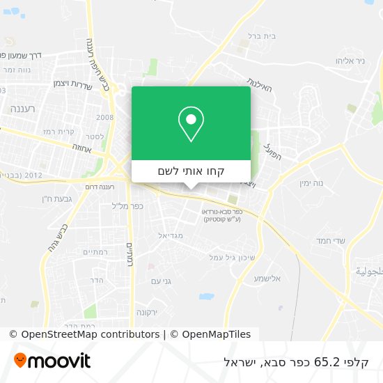 מפת קלפי 65.2 כפר סבא
