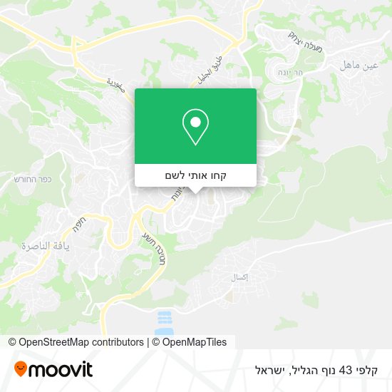 מפת קלפי 43 נוף הגליל