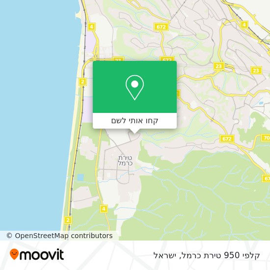 מפת קלפי 950 טירת כרמל