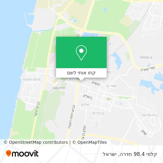 מפת קלפי 98.4 חדרה