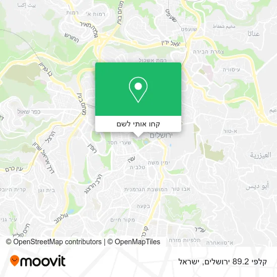 מפת קלפי 89.2 ירושלים