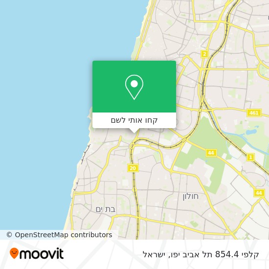 מפת קלפי 854.4 תל אביב יפו