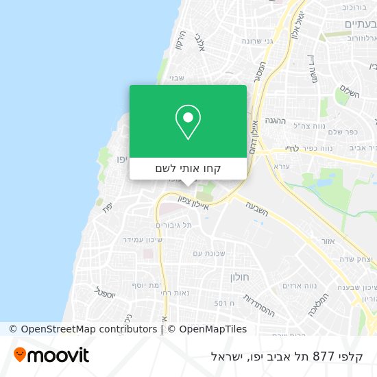 מפת קלפי 877 תל אביב יפו