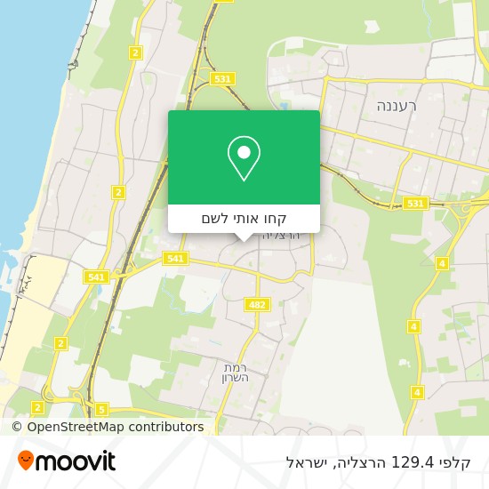 מפת קלפי 129.4 הרצליה