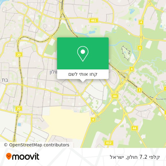 מפת קלפי 7.2 חולון