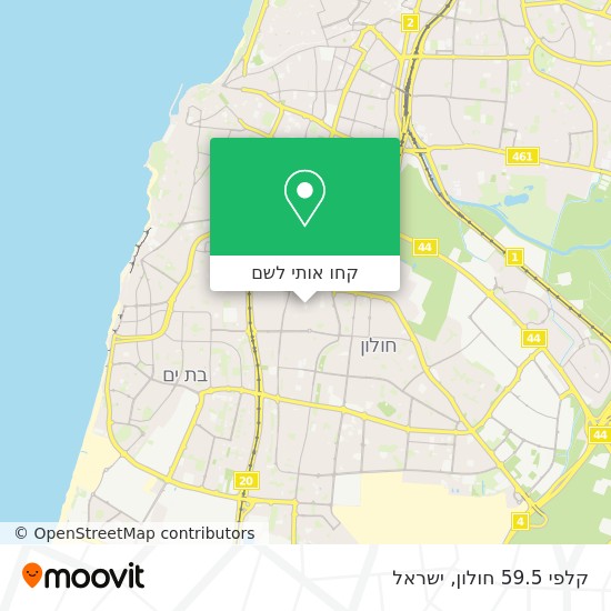 מפת קלפי 59.5 חולון