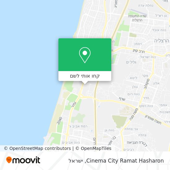 מפת Cinema City Ramat Hasharon