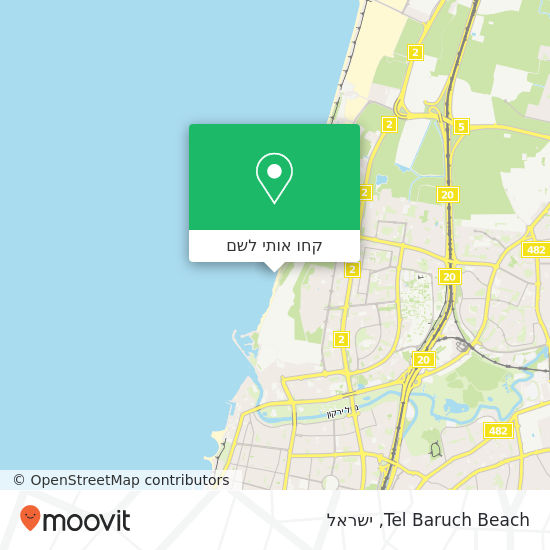מפת Tel Baruch Beach
