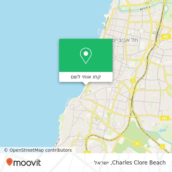מפת Charles Clore Beach