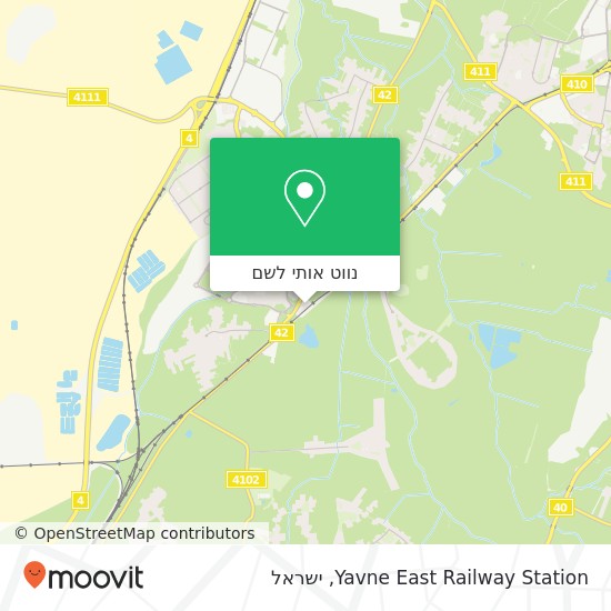 מפת Yavne East Railway Station