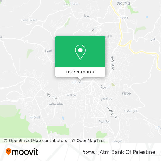 מפת Atm Bank Of Palestine