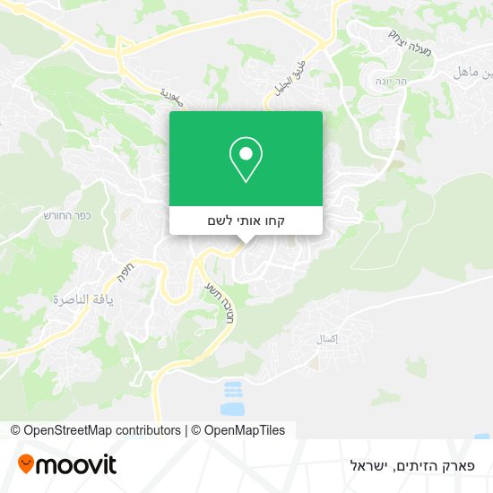 מפת פארק הזיתים