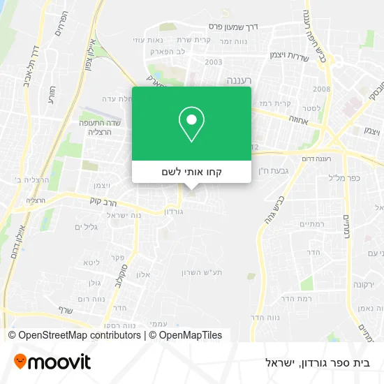 מפת בית ספר גורדון