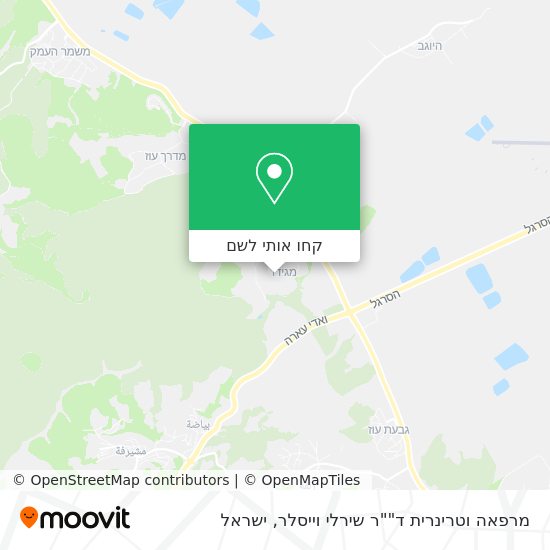 מפת מרפאה וטרינרית ד""ר שירלי וייסלר