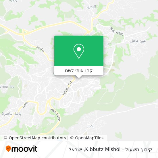 מפת קיבוץ משעול - Kibbutz Mishol
