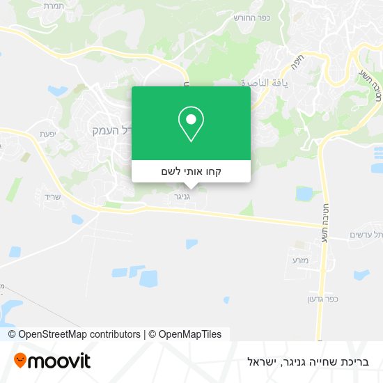מפת בריכת שחייה גניגר
