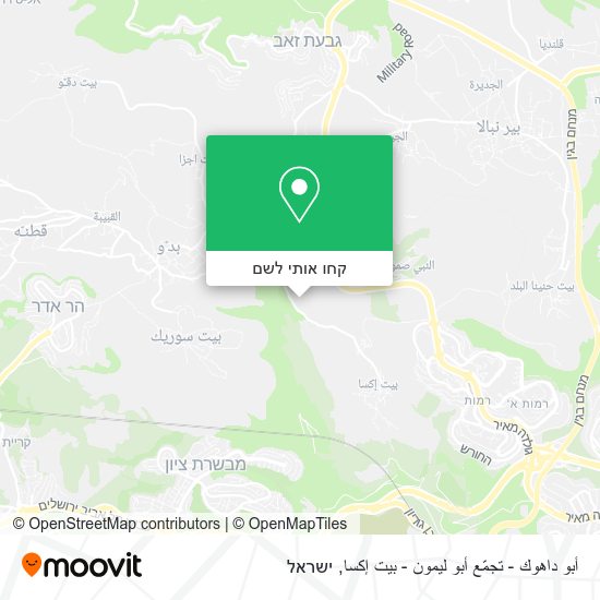 מפת أبو داهوك - تجمّع أبو ليمون - بيت إكسا
