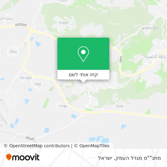 מפת מתנ""ס מגדל העמק