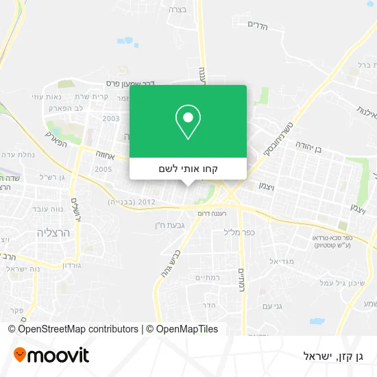 מפת גן קזן