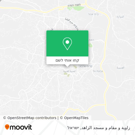 מפת زاوية و مقام و مسجد الزاهد