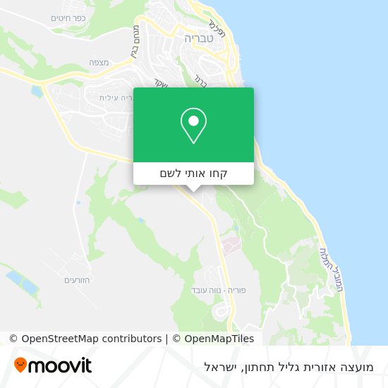 מפת מועצה אזורית גליל תחתון
