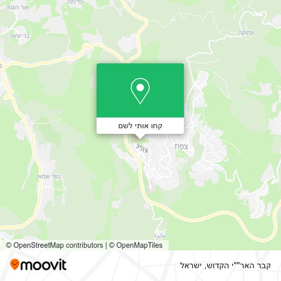 מפת קבר האר""י הקדוש