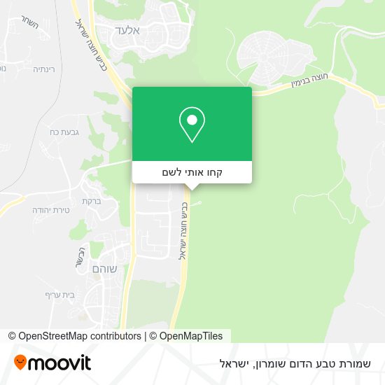 מפת שמורת טבע הדום שומרון