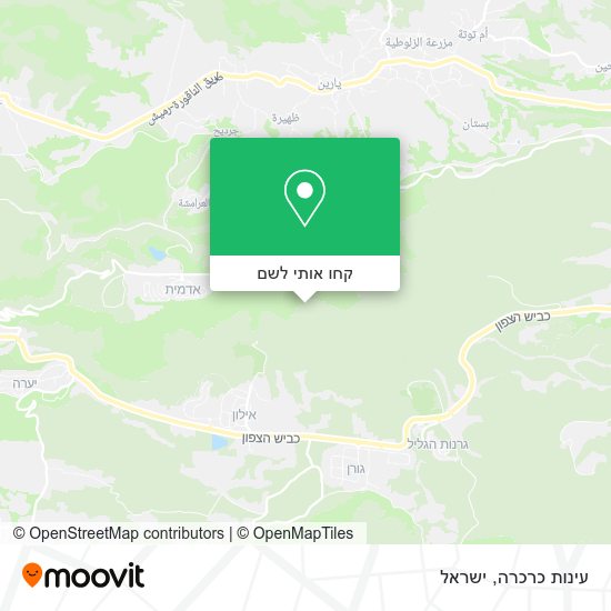 מפת עינות כרכרה