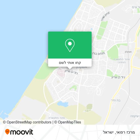מפת מרכז רפואי