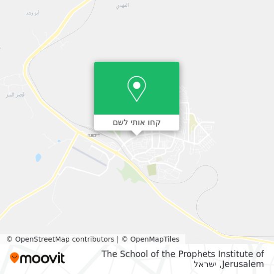 מפת The School of the Prophets Institute of Jerusalem