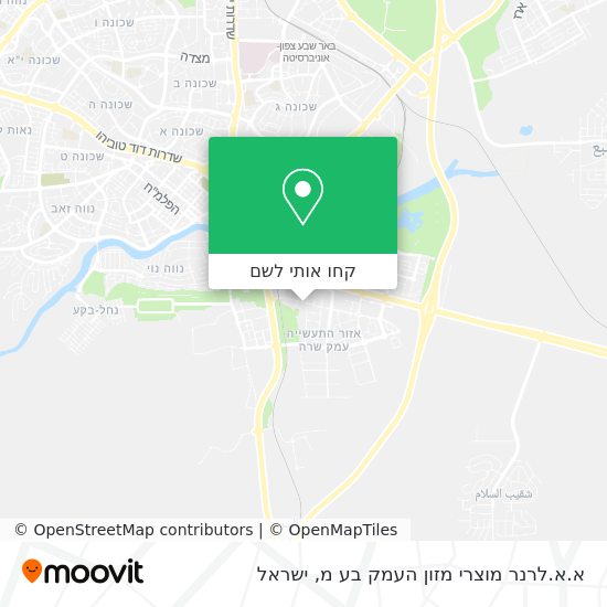 מפת א.א.לרנר מוצרי מזון העמק בע מ