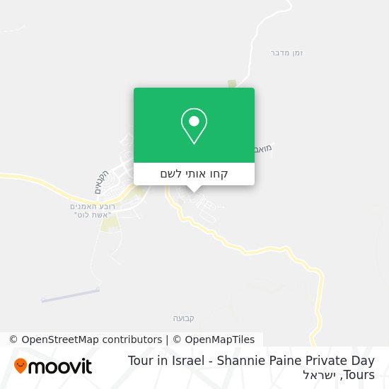 מפת Tour in Israel - Shannie Paine Private Day Tours