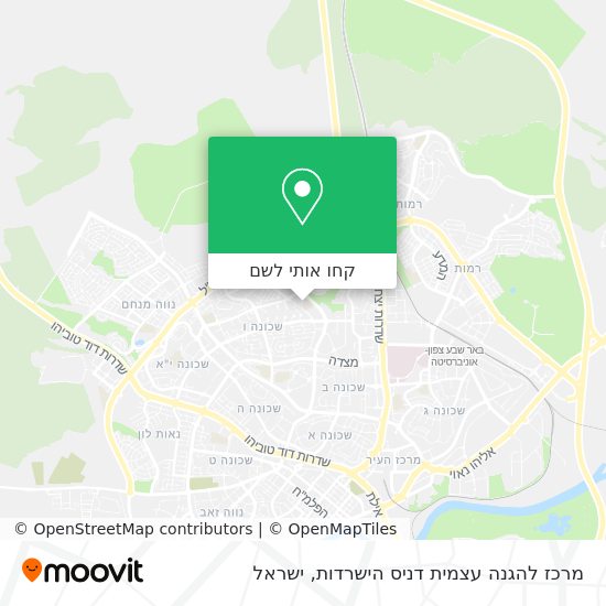 מפת מרכז להגנה עצמית דניס הישרדות
