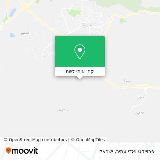 מפת פרוייקט ואדי עתיר