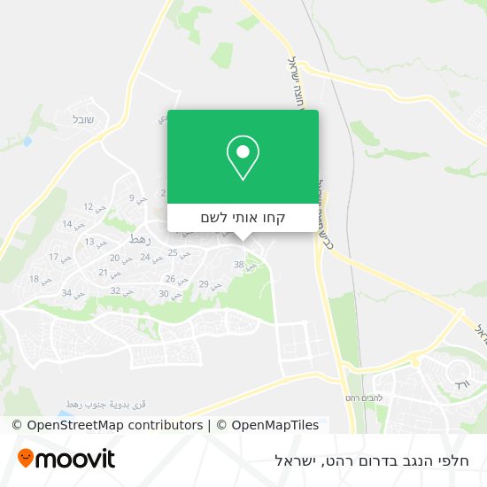 מפת חלפי הנגב בדרום רהט